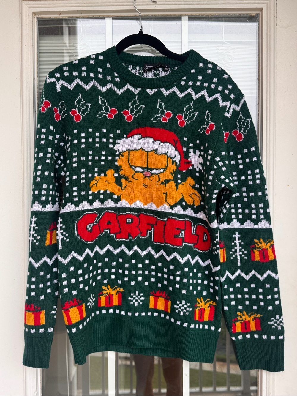Garfield Holiday Crewneck Sweater - Green